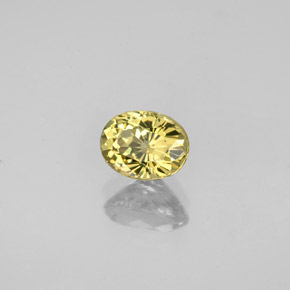 Pequeño granate Dorado verdoso natural de 1.05 ct, Corte Óvalo, VVS