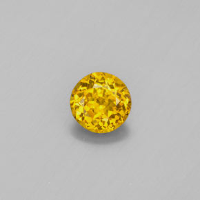Pequeño granate Amarillo verdoso natural de 0.51 ct, Corte Redondo, VS