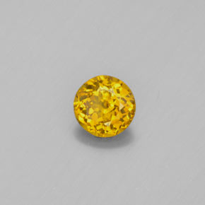 Pequeño granate Amarillo verdoso natural de 0.51 ct, Corte Redondo, VS
