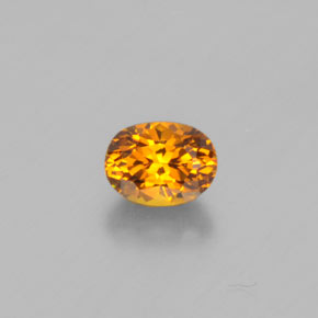 Pequeño granate Amarillo verdoso natural de 0.59 ct, Corte Óvalo, VS