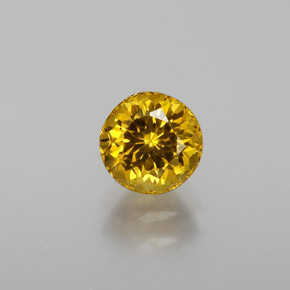 Pequeño granate Amarillo verdoso natural de 1.07 ct, Corte Redondo, VVS-VS