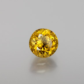 Pequeño granate Amarillo verdoso natural de 1.07 ct, Corte Redondo, VVS-VS