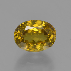 Pequeño granate Dorado verdoso natural de 1.11 ct, Corte Óvalo, VS