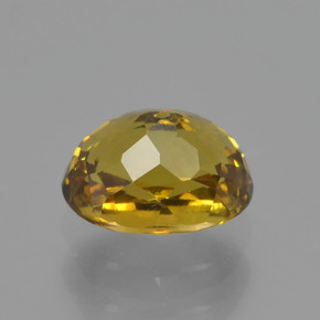 Pequeño granate Dorado verdoso natural de 1.11 ct, Corte Óvalo, VS