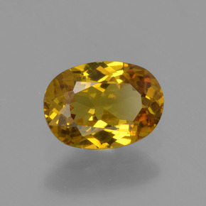 Pequeño granate Dorado verdoso natural de 0.71 ct, Corte Óvalo, VVS