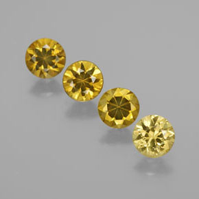 Gemas de granate de malí verde dorado natural de  ct, corte redondo, VVS-VS