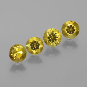 Gemas de granate de malí verde dorado natural de  ct, corte redondo, VVS