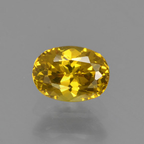Granate de malí dorado verdoso natural de 0,48 ct, corte óvalo, VS