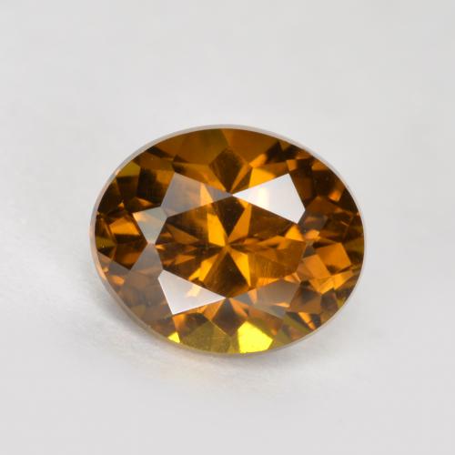 Pequeño granate Marrón caramelo natural de 1.06 ct, Corte Óvalo, VVS
