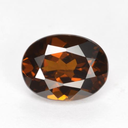 Granate de malí naranja intenso natural de 1,39 ct, corte óvalo, VVS-VS