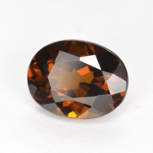 Granate de malí naranja intenso natural de 1,39 ct, corte óvalo, VVS-VS