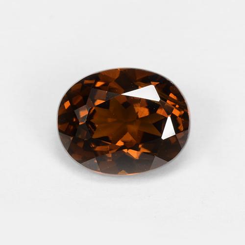 Granate de malí naranja rojizo oscuro natural de 1,65 ct, corte óvalo, VVS-VS