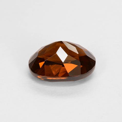 Granate de malí naranja rojizo oscuro natural de 1,65 ct, corte óvalo, VVS-VS