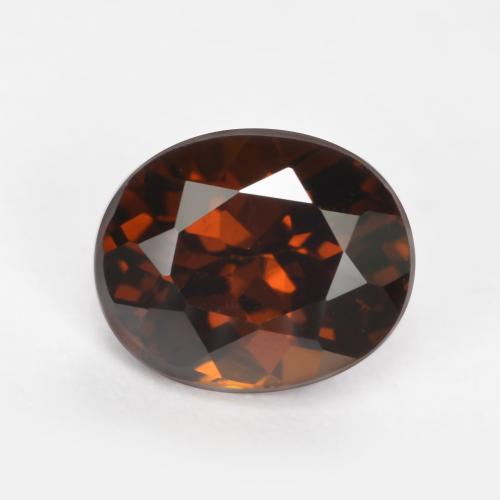 Pequeño granate Marrón jengibre natural de 1.31 ct, Corte Óvalo, VVS-VS