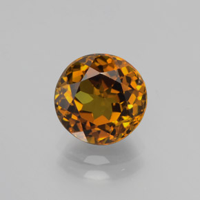 Pequeño granate Dorado verdoso natural de 2.59 ct, Corte Redondo, VVS-VS
