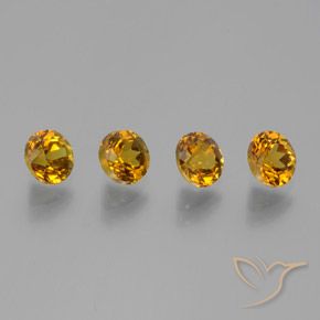 Gemas de Pequeño granate Naranja medio natural de 2.58 ct, Redondo, VVS