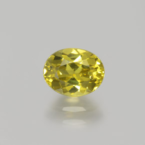 Pequeño granate Verde dorado natural de 1.00 ct, Corte Óvalo, VS