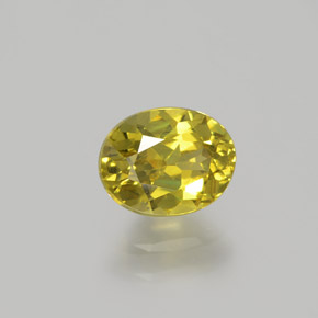 Pequeño granate Verde dorado natural de 1.00 ct, Corte Óvalo, VS