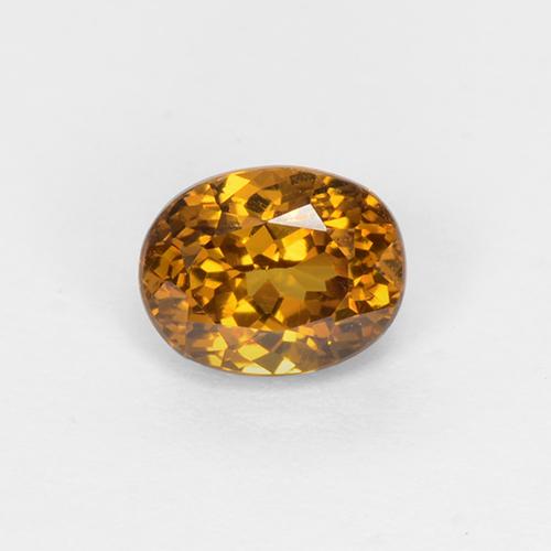 Granate de malí marrón dorado natural de 0,88 ct, corte óvalo, VS
