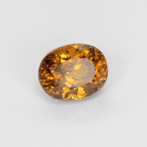 Granate de malí marrón dorado natural de 0,88 ct, corte óvalo, VS