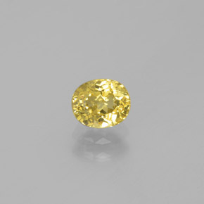 Pequeño granate Verde dorado natural de 0.84 ct, Corte Óvalo, VVS