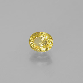Pequeño granate Verde dorado natural de 0.84 ct, Corte Óvalo, VVS