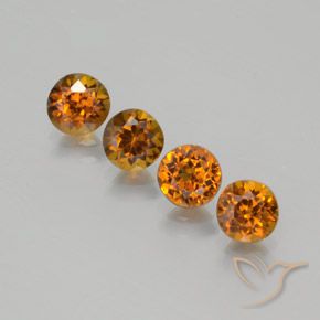2.36ctw Natural Naranja medio Mali Granate, Redondo, VVS-VS