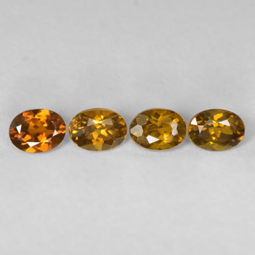 2.21ctw Natural Dorado terroso Mali Granate, Ovalada, VVS-VS