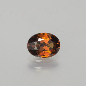 Pequeño granate Naranja marrón natural de 0.87 ct, Corte Óvalo, VVS