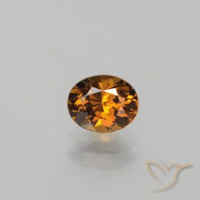 Granate de malí naranja natural de 0,92 ct, corte óvalo, VVS-VS