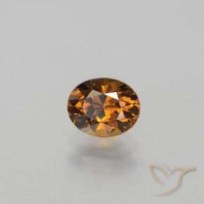 Granate de malí naranja natural de 0,92 ct, corte óvalo, VVS-VS