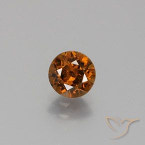 Pequeño granate Marrón jengibre natural de 0.98 ct, Corte Redondo, VVS-VS