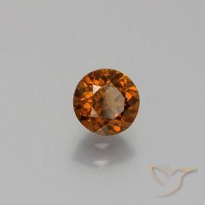 Pequeño granate Marrón jengibre natural de 0.98 ct, Corte Redondo, VVS-VS