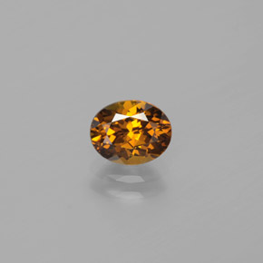 Pequeño granate Dorado verdoso natural de 1.09 ct, Corte Óvalo, VVS