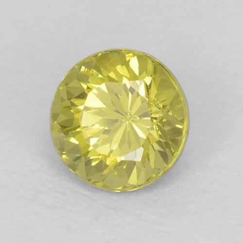 Pequeño granate Verde dorado natural de 0.33 ct, Corte Redondo, VVS-VS