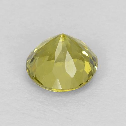 Pequeño granate Verde dorado natural de 0.33 ct, Corte Redondo, VVS-VS