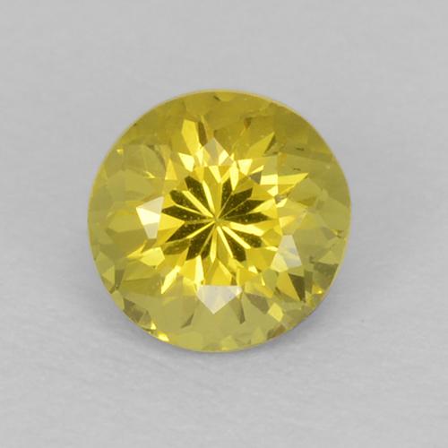 Pequeño granate Amarillo verdoso natural de 0.30 ct, Corte Redondo, VVS-VS