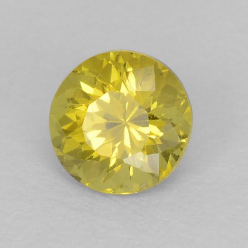 Pequeño granate Amarillo verdoso natural de 0.30 ct, Corte Redondo, VVS-VS