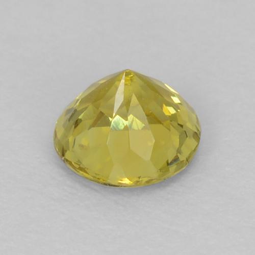 Pequeño granate Amarillo verdoso natural de 0.30 ct, Corte Redondo, VVS-VS
