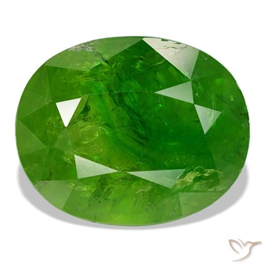 Granate de malí verde de 17,61 ct, ovalado, SI-I1