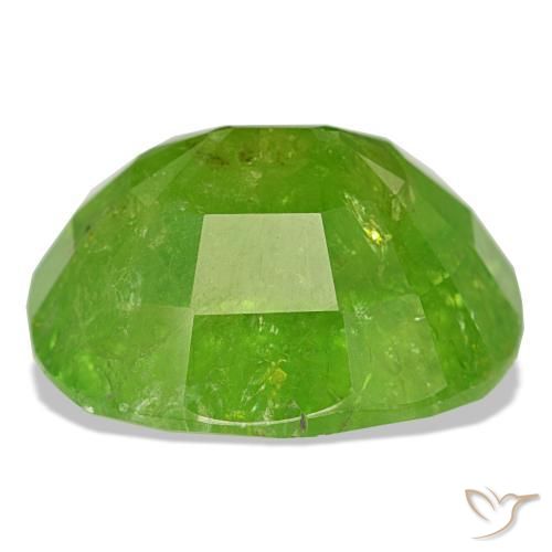 Granate de malí verde natural de 24,80 ct, corte cojín, SI-I1
