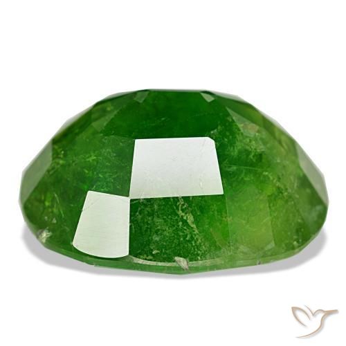 Granate de malí verde natural de 15,82 ct, corte óvalo, SI-I1