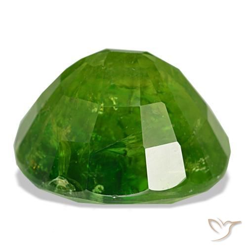 Granate de malí verde natural de 15,40 ct, corte óvalo, SI-I1