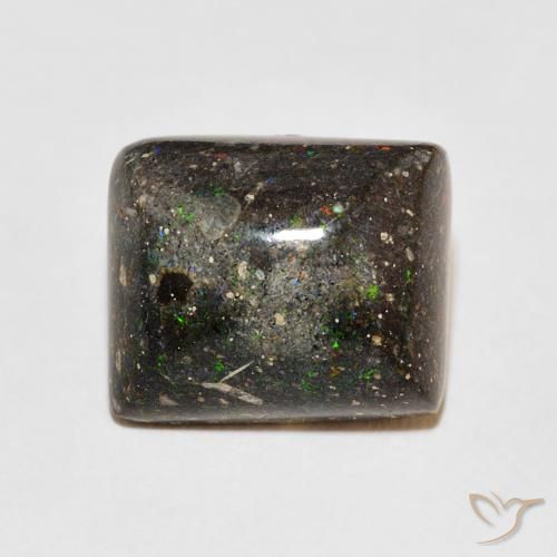 8.92ct Natural Multicolor Ópalo matriz, Corte Baguette, Opaco