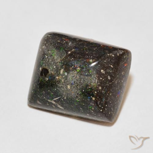 Ópalo matriz Multicolor natural de 8.92 ct, Corte Baguette, Opaco