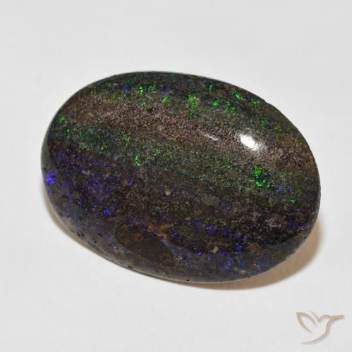 Ópalo matriz Multicolor natural de 24.47 ct, Ovalada, Opaco
