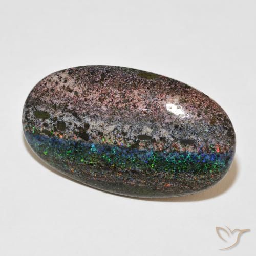 Ópalo matriz Multicolor natural de 47.65 ct, Ovalada, Opaco