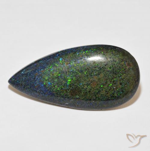 31.16ct Natural Multicolor Ópalo matriz, En forma de pera, Opaco