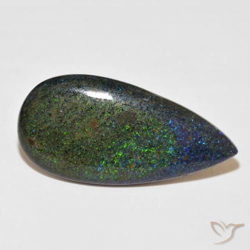 Ópalo matriz Multicolor natural de 31.16 ct, En forma de pera, Opaco