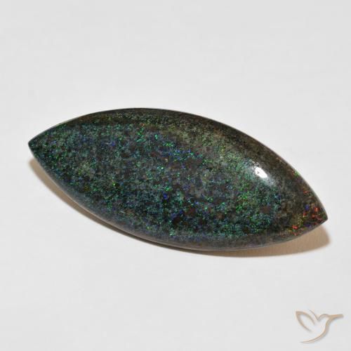 Ópalo matriz Multicolor natural de 31.67 ct, Marquesa, Opaco